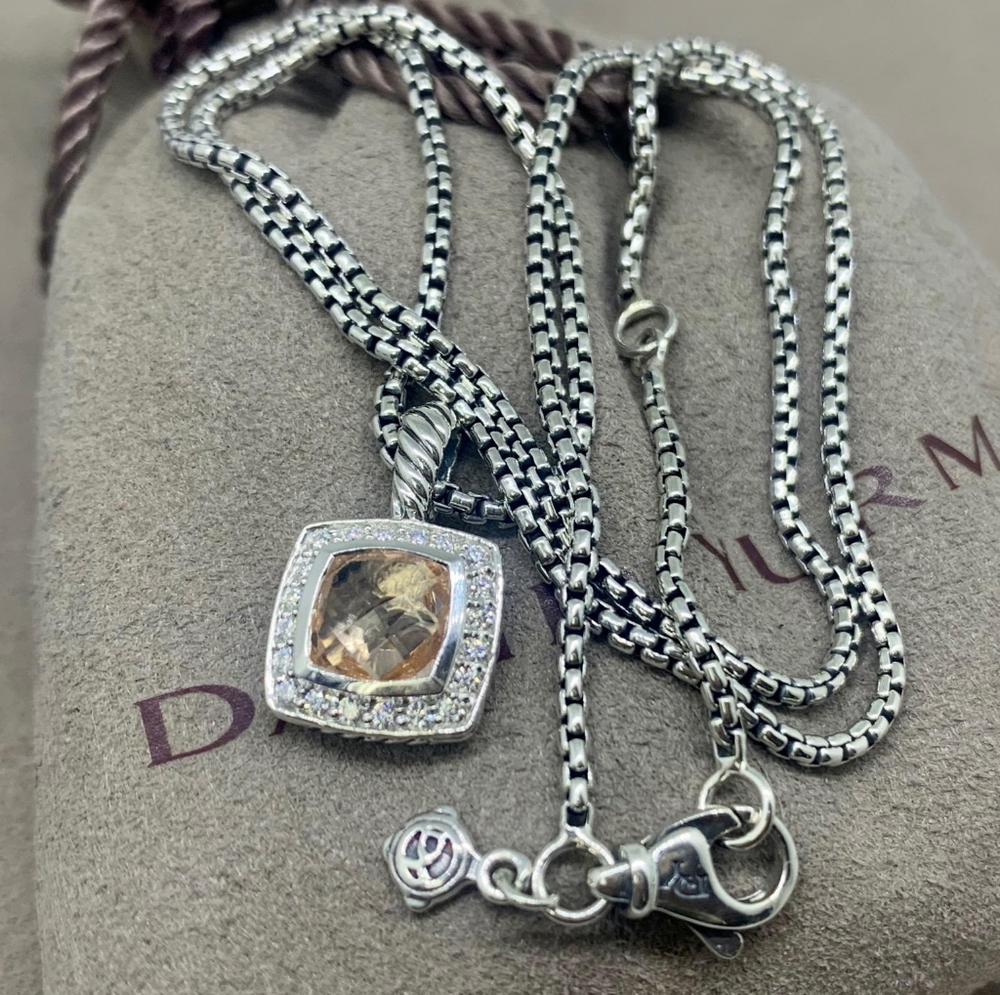 David Yurman Petite Albion Pendant Morganite